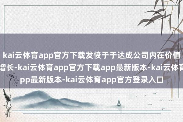 kai云体育app官方下载发愤于于达成公司内在价值与商场价值的协同增长-kai云体育app官方下载app最新版本-kai云体育app官方登录入口